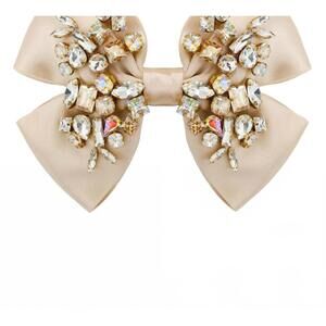 NEW ELENA HONCH women's amelia bow in champagne